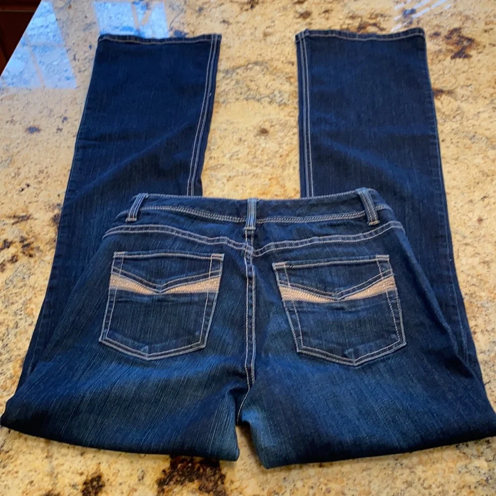 White House Black Market Dark Blue Boot Cut Jeans - Picture 4 of 6